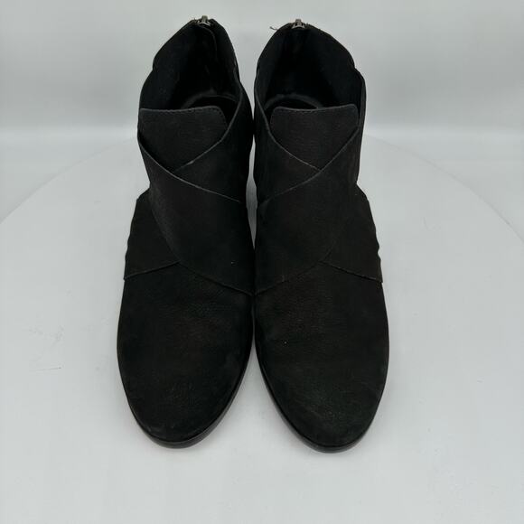 Eileen Fisher Vero Cuoio Alas Black Suede Cut Out Ankle Booties Womens Size 8.5 - Picture 9 of 14